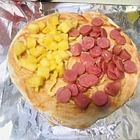 菠萝香肠双拼pizza的做法图解3