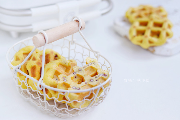 元气早餐 | 低糖少油的红豆南瓜华夫饼的做法