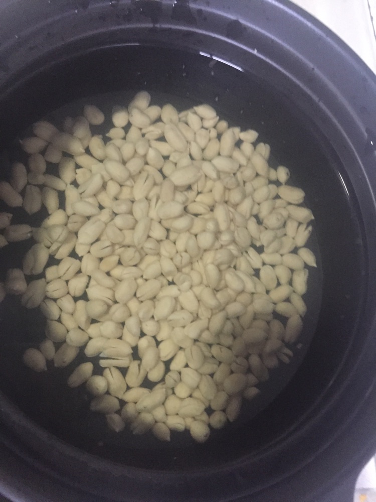 圆肉花生排骨汤的做法图解2