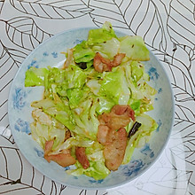 五花肉炒绿甘蓝