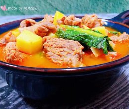 #刘畊宏女孩减脂饮食#西红柿土豆青菜炖牛肉的做法