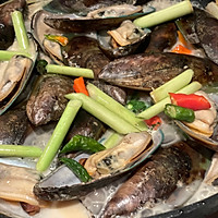 酒焖椰浆青口的做法图解9