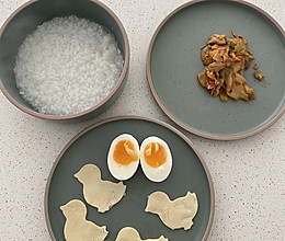 最爱的早餐：清粥小菜蛋饼鸡蛋的做法