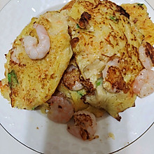 虾仁土豆胡萝卜饼
