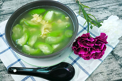 丝瓜豆瓣蛋汤