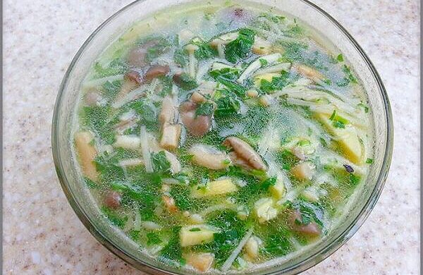 荠菜 冬笋 菌菇 羹