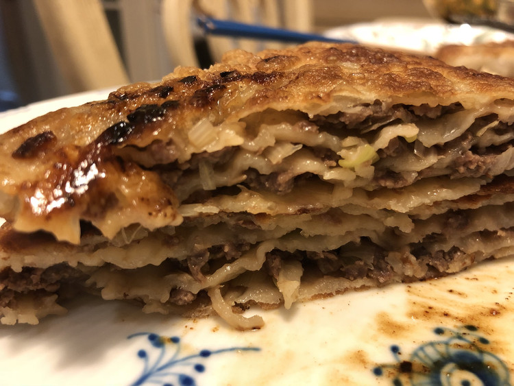 千层牛肉饼的做法