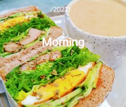 菜很多的营养三明治早餐的做法