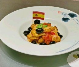 西班牙黑橄榄炒鱼片的做法