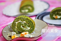 绿茶水果蛋糕卷的做法