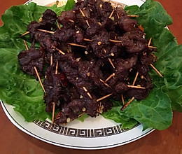 孜然牙签牛肉的做法