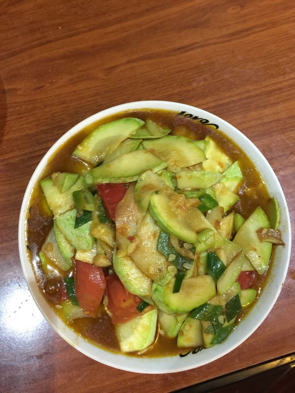 清炒茄瓜西红柿