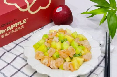 低脂轻食，苹果炒虾仁