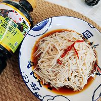 #珍选捞汁 健康轻食季#捞汁金针菇拌黄瓜的做法图解1