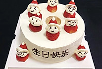 草莓小雪人☃️生日蛋糕的做法
