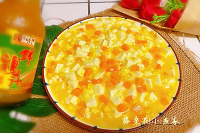 鲜掉眉毛的鸡汁金沙豆腐