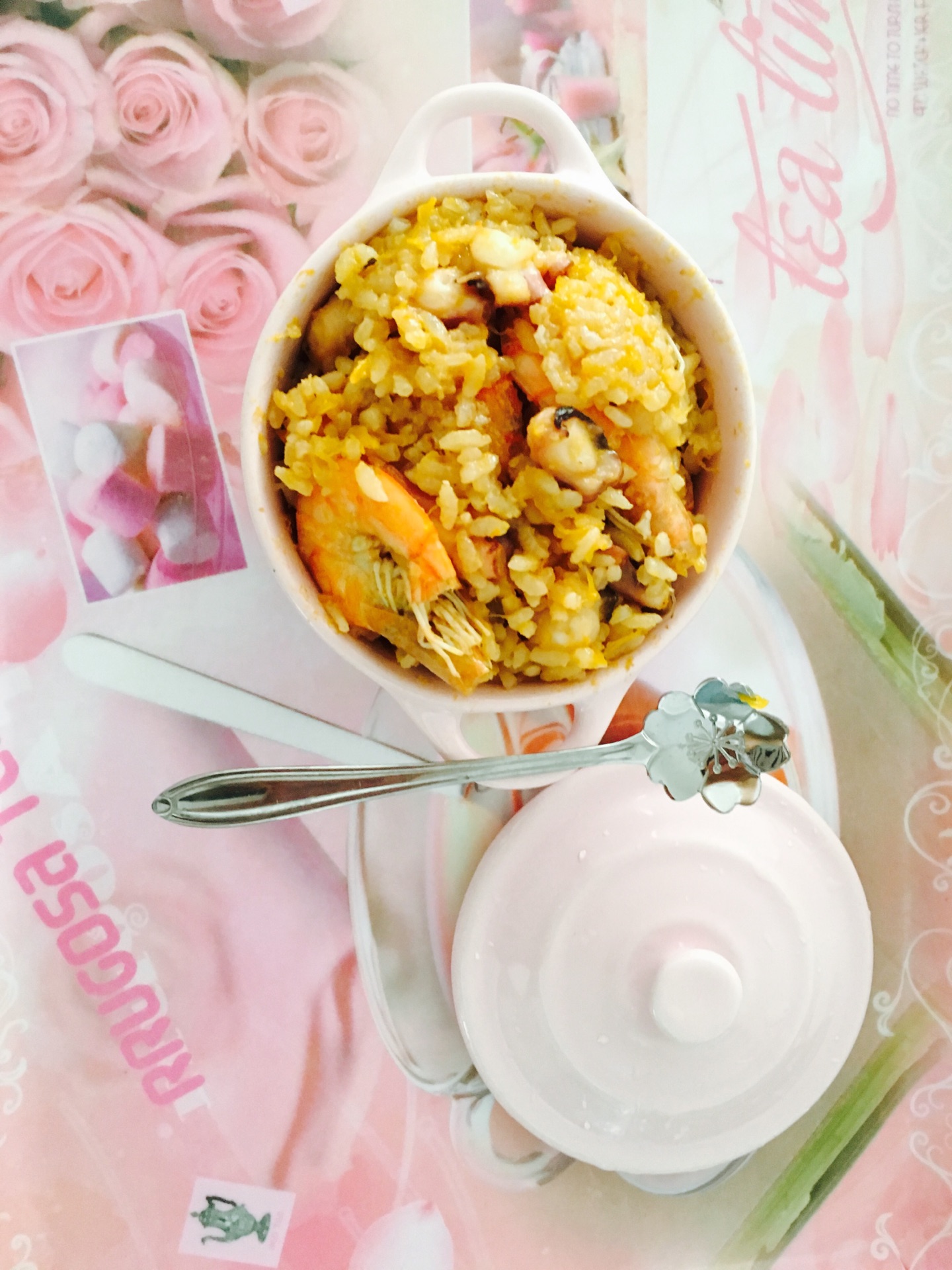 Stewed pumpkin rice