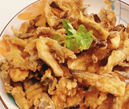 #春日尝鲜#干炸蘑菇的做法