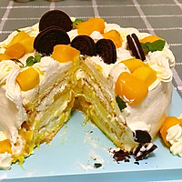 芒果夹心奶油蛋糕—8寸的做法图解33