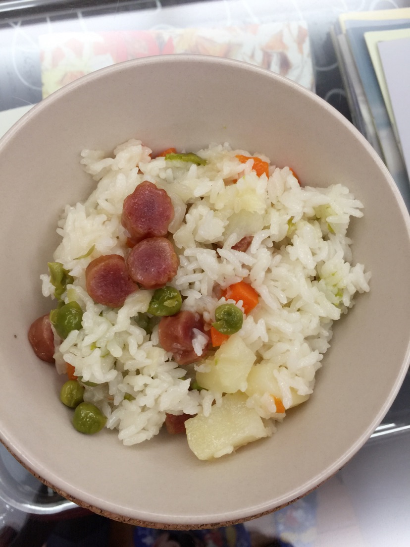 简单腊味焖饭的做法图解12