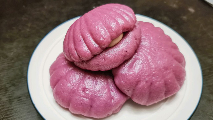 紫薯贝壳馒头