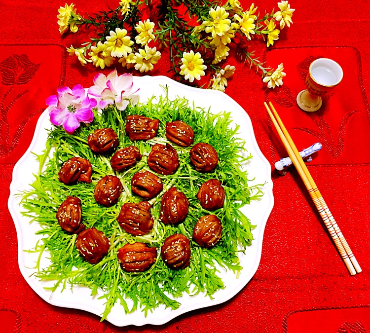 蒜蓉芝麻烤花式鸡胗的做法图解21