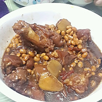 猪蹄炖黄豆的做法图解7