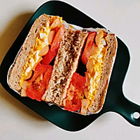 蛋黄酱番茄火腿三明治的做法图解6