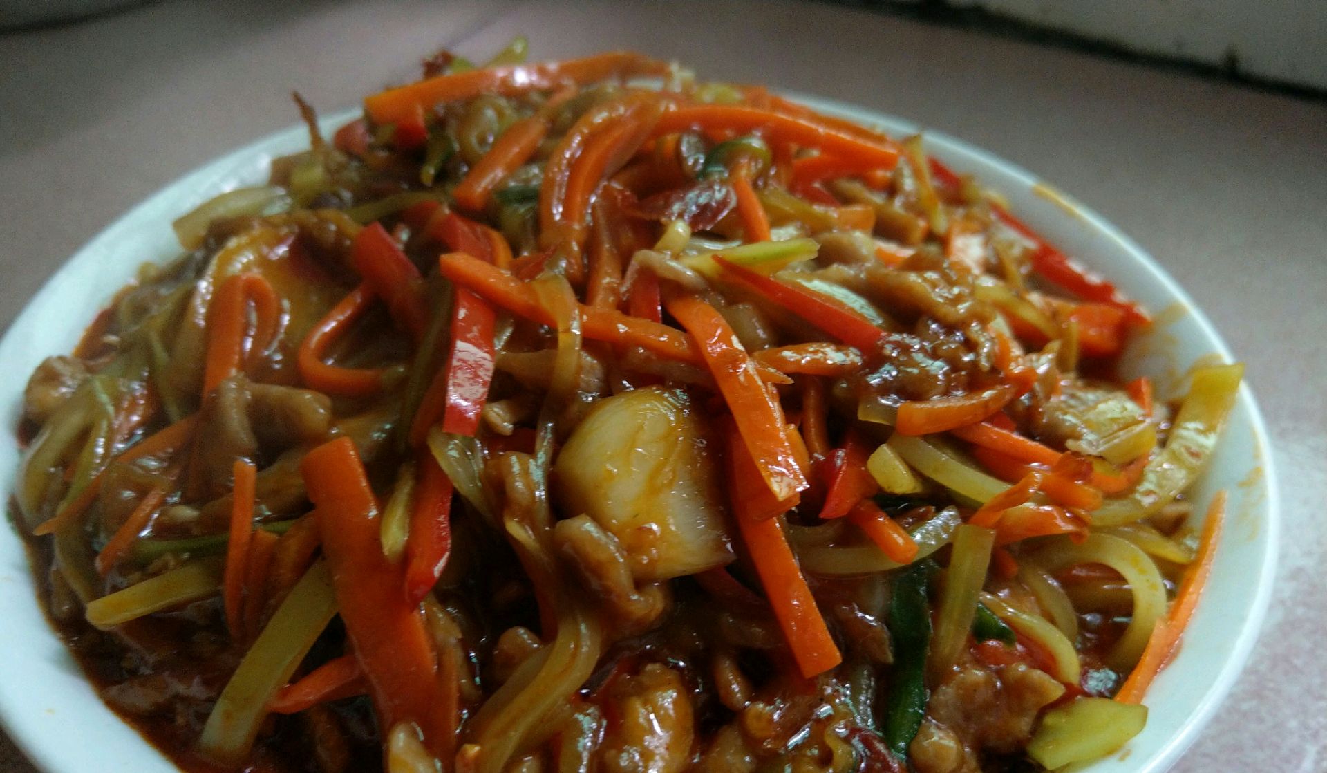 Fish flavored shredded pork