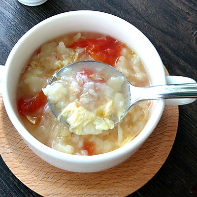 香滑番茄鸡蛋疙瘩汤