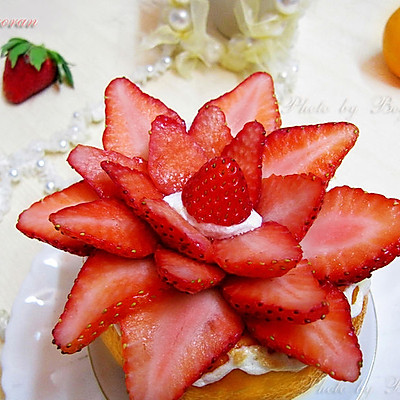 草莓香橙蒸蛋糕（无泡打粉无奶油无油健康低脂蒸蛋糕）