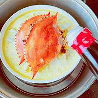 #米饭最强CP#，梭子蟹蒸豆腐的做法图解10
