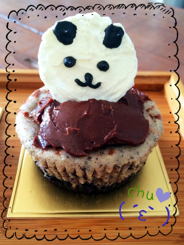 Panda Oreo mini cheesecake的做法图解3