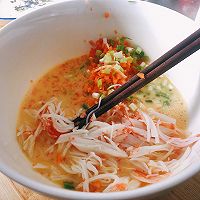 100道减肥餐—5道:胡萝卜蟹肉厚蛋烧！的做法图解5