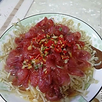 腊肠蒸金针菇的做法图解5