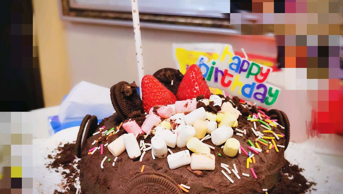 奥利奥巧克力草莓夹心生日蛋糕