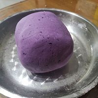 芝心豆沙紫薯糯米糍的做法图解4
