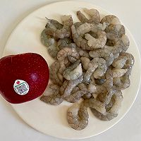 #皇后红玫瑰花式做法#苹果鲜虾饼的做法图解1