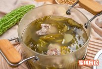 广式经典【苦瓜黄豆排骨汤】的做法