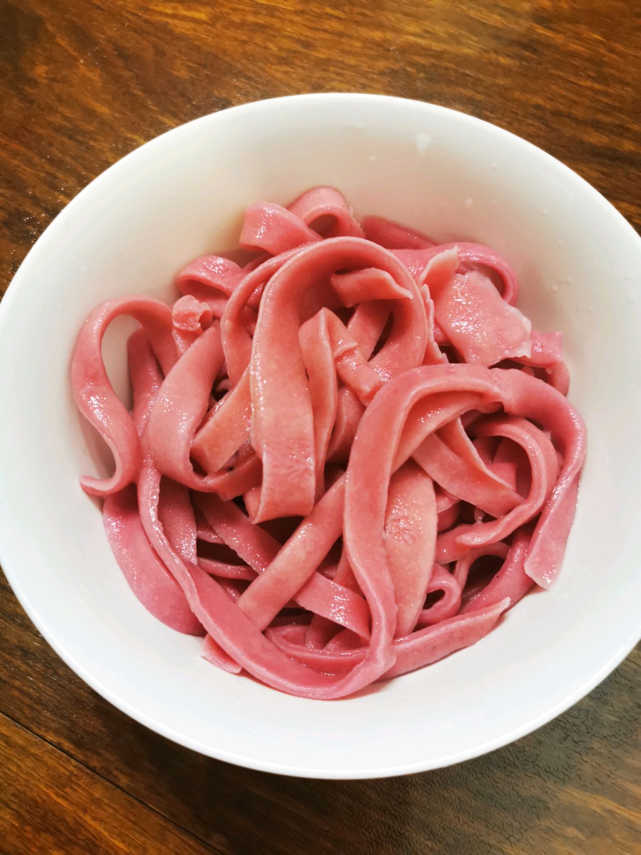 Pink noodles