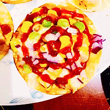 #321沙拉日#饺子皮版披萨