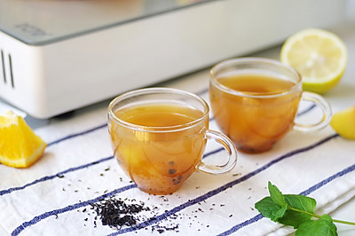 自制百香果蜜桃水果茶，坐在家里也能喝的到，还要去排队嘛？