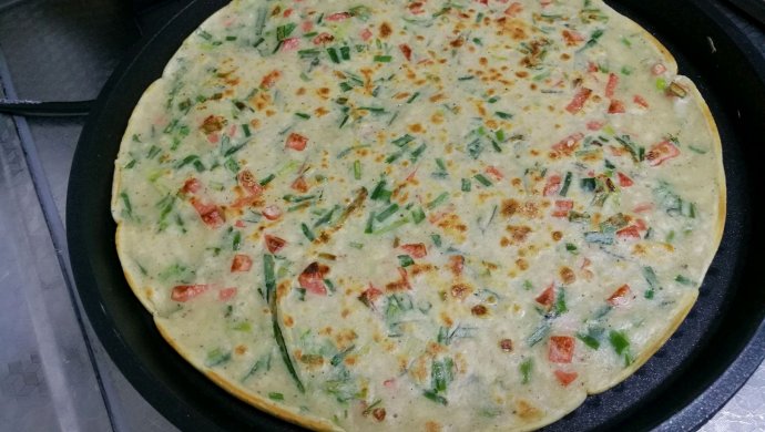 鸡蛋火腿韭菜葱花饼