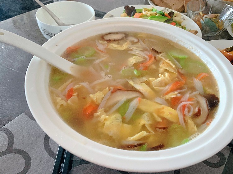 丝瓜蛋皮汤的做法