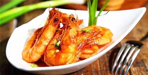 Braised prawns