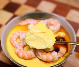 #奶香四溢 暖锅佳味#虾仁开水蒸蛋的做法