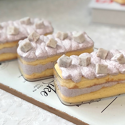 芋香浓郁！芋泥控快来！有颜有料芋泥盒子蛋糕