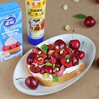#车厘子自由行#超快手美味早餐，车厘子奶酪开放吐司的做法图解10