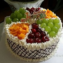 8寸《美丽的夏季》奶油水果生日蛋糕