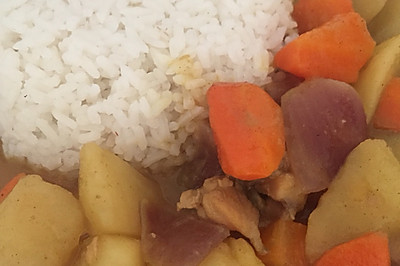 咖喱鸡腿饭